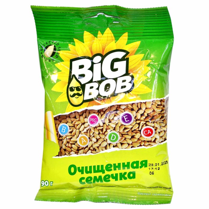 Семечки подсолнечника Big Bob очищенные 90гр м/у
