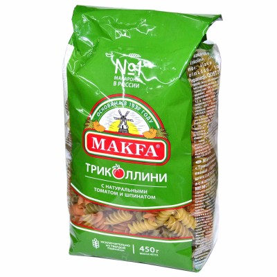 Макароны Makfa Триколлини спираль 450гр м/у