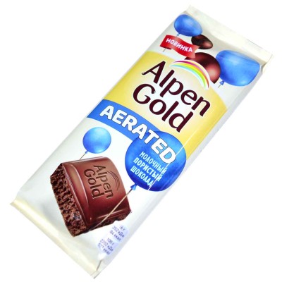 Шоколад Alpen Gold Молочный пористый 80гр м/у