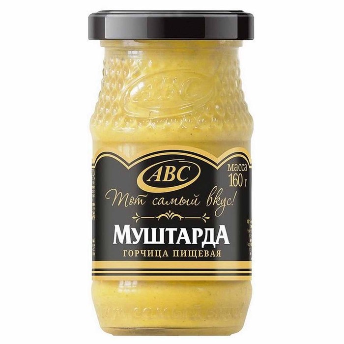 Горчица АВС Муштарда 160гр ст/б