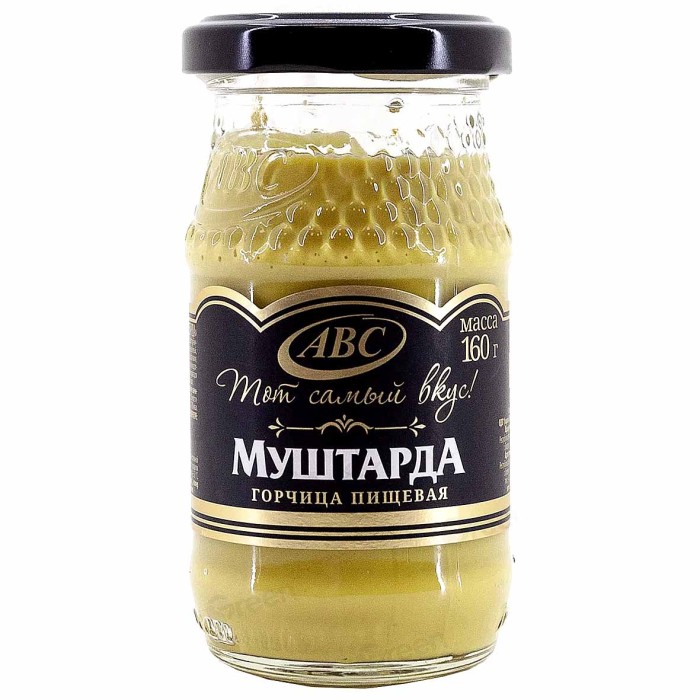Горчица АВС Муштарда 160гр ст/б