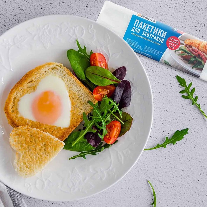 Пакеты Paterra для завтрака 18*28см 50шт в рул