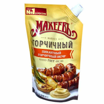 Майонез Махеевъ Горчичный 50,5% 380гр д/п