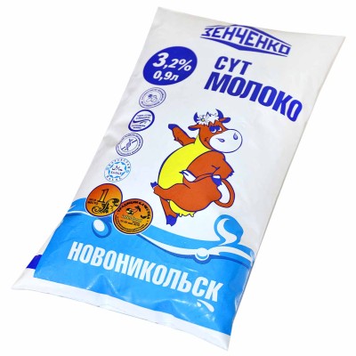 Молоко Зенченко ультропастеризованное 3,2% 0,9л ф/п