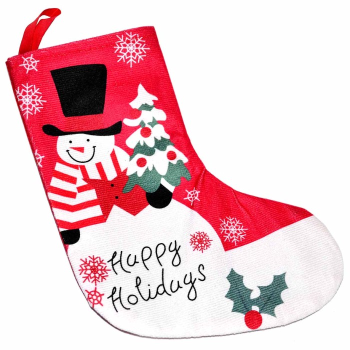 Украшение новогоднее Сапог-мешок на камин с рисунком