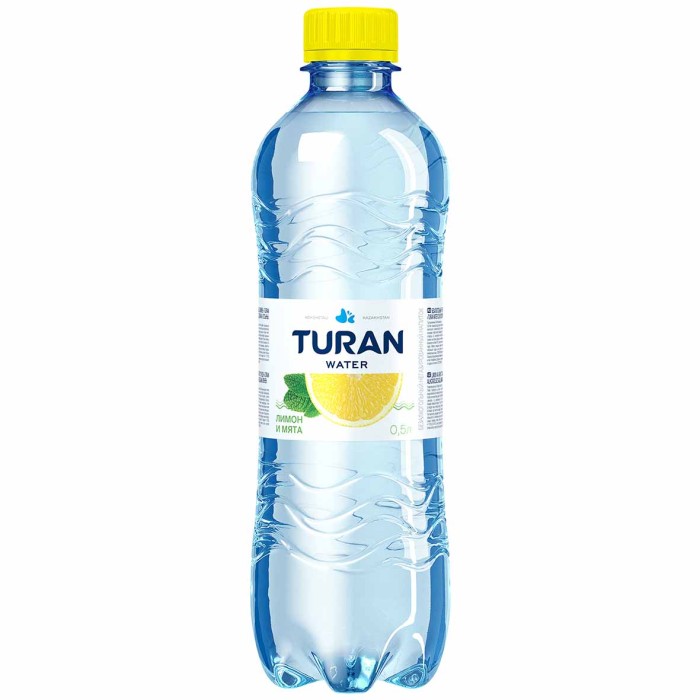 Вода Turan с лимоном и мятой 0,5л пэт