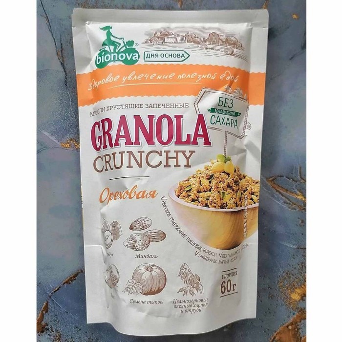 Мюсли Granola Crunchy Ореховые запеченные 60гр м/у