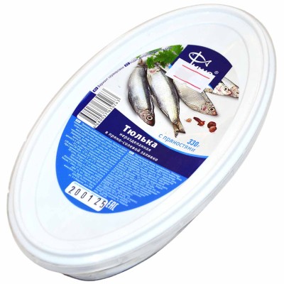 Тюлька Фише неразделанная в пряно-солевой заливке с пряностями 330гр пэт