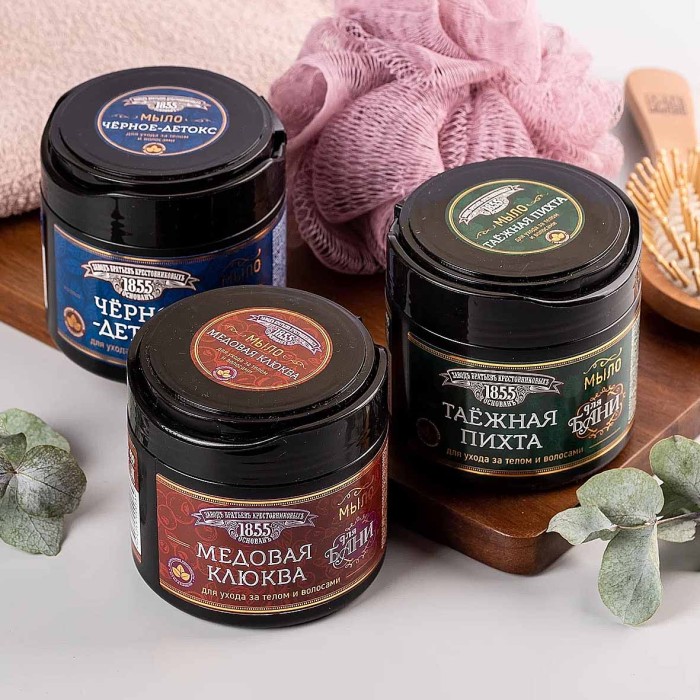 Мыло густое ЗБК Черное детокс для бани 450мл пэт