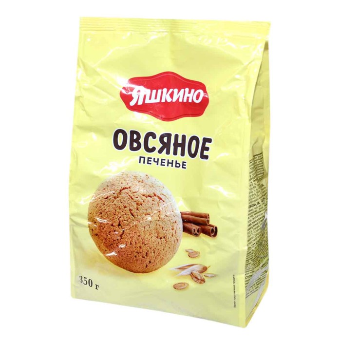 Печенье Яшкино Овсяное сдобное 350гр м/у
