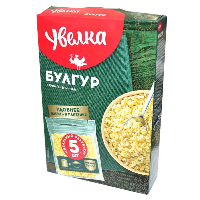 Крупа булгур Увелка 5*80гр к/у
