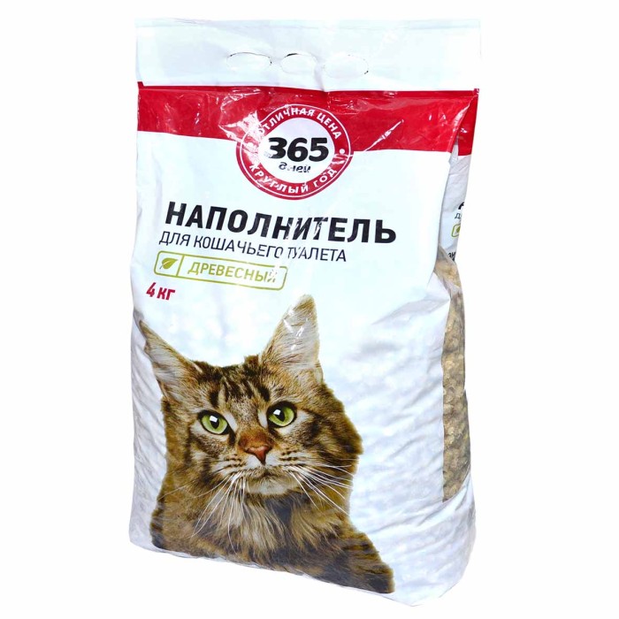 Наполнитель 365 дней Древесный 4кг м/у