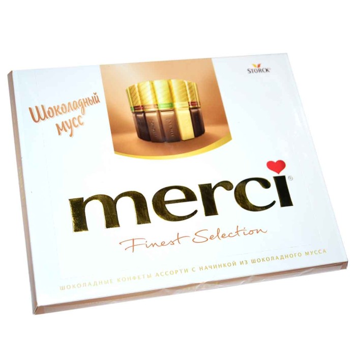 Конфеты Merci Finest Selection шоколадный мусс 210гр к/у