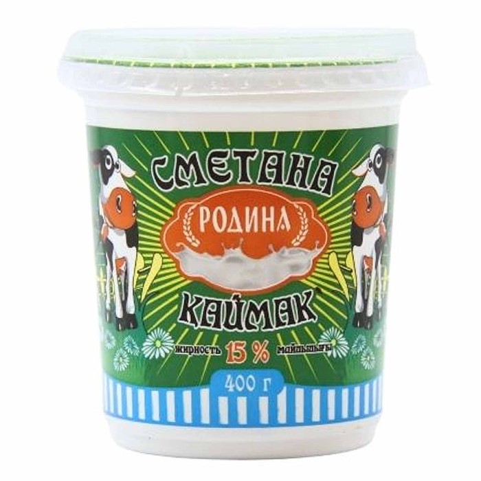 Сметана Родина 15% 400гр пэт