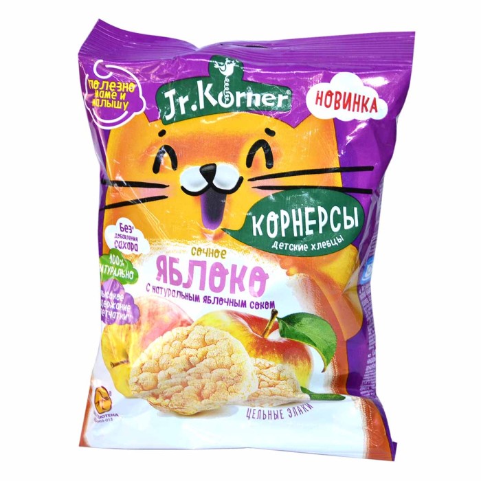 Хлебцы Dr.Korner рисовые сочное яблоко 30гр м/у