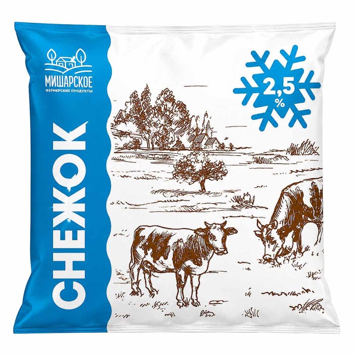 Снежок Мишарское 2,5%  450гр ф/п