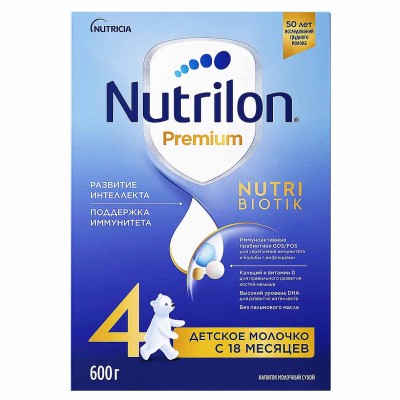 Смесь Nutrilon Junior 4 Premium молочная с 18мес 600гр к/у