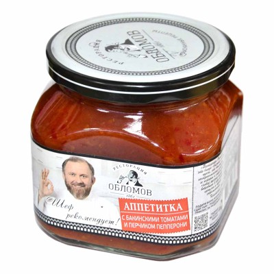 Аппетитка Ресторация Обломов с бакинскими томатами и перчиком пепперони 420гр ст/б