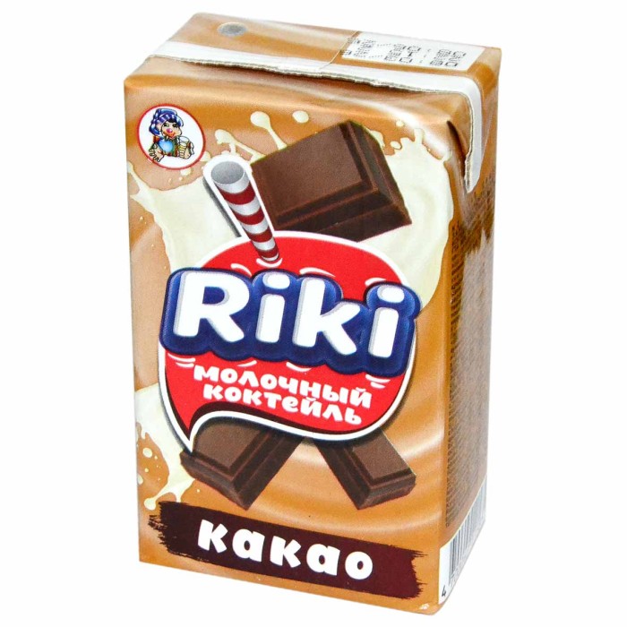 Коктейль молочный Riki Какао 2% 250гр пэт