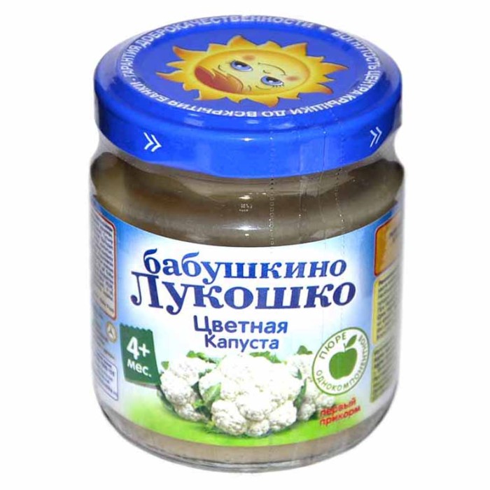Пюре Бабушкино Лукошко цветная капуста с 4мес 100гр ст/б