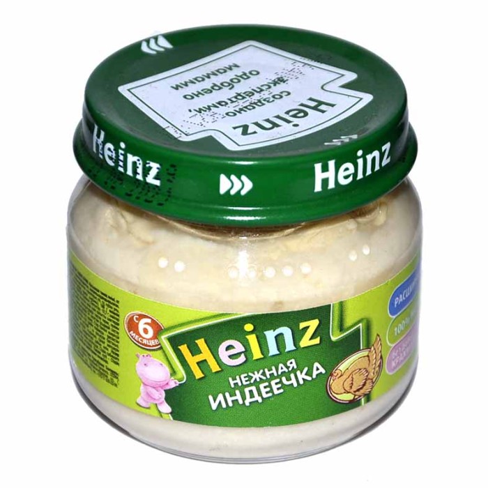 Пюре Heinz нежная индеечка с 6мес 80гр ст/б