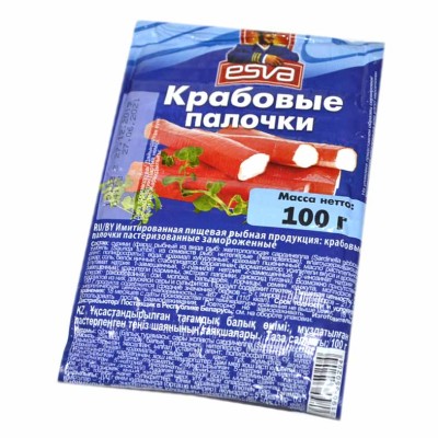 Палочки крабовые Esva 100гр в/у