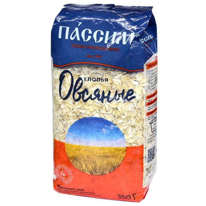 Хлопья овсяные Пассим 350гр м/у