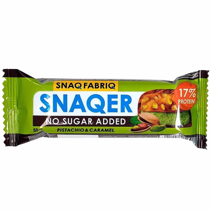 Батончик глазированный Snaq Fabriq Фисташка-Карамель 50гр м/у