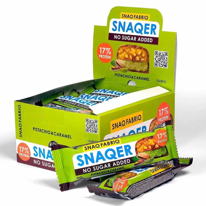 Батончик глазированный Snaq Fabriq Фисташка-Карамель 50гр м/у