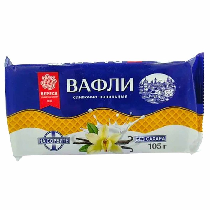 Вафли Вереск сливочно-ванильные на сорбите 105гр м/у