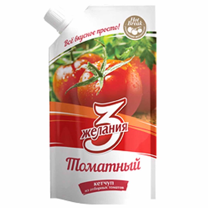 Кетчуп 3 желания Томатный 450гр д/п