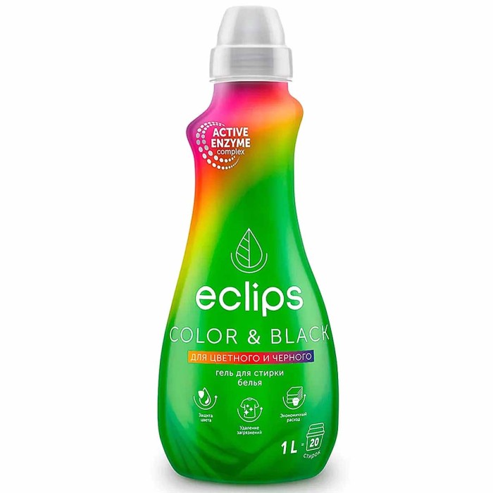Гель для стирки Eclips Bright Color&Black для черного и цветного 1л  пэт