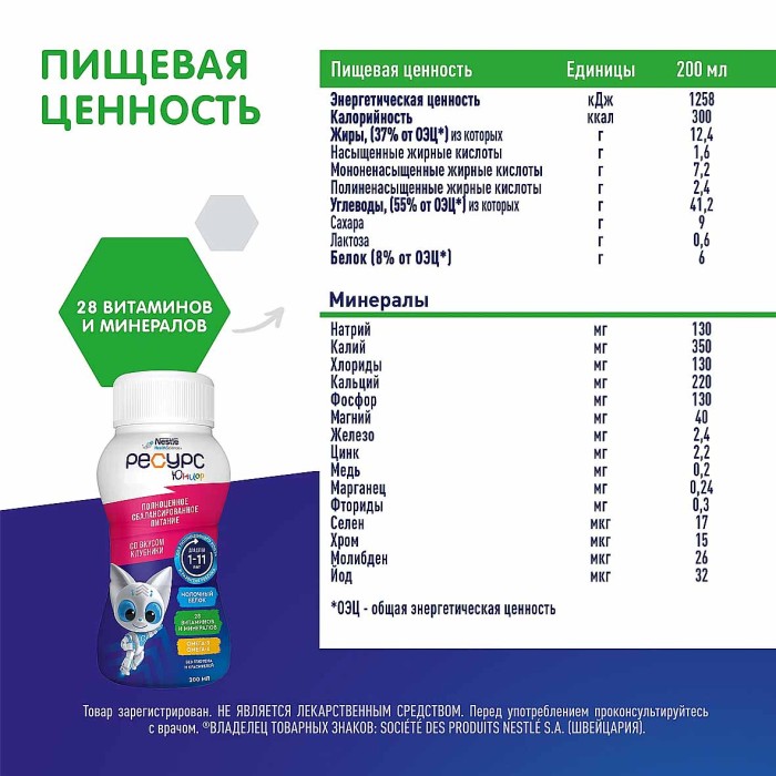 Напиток молочный Nestle ресурс клубника 200мл