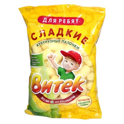 Палочки кукурузные Витек сладкие 60гр м/у