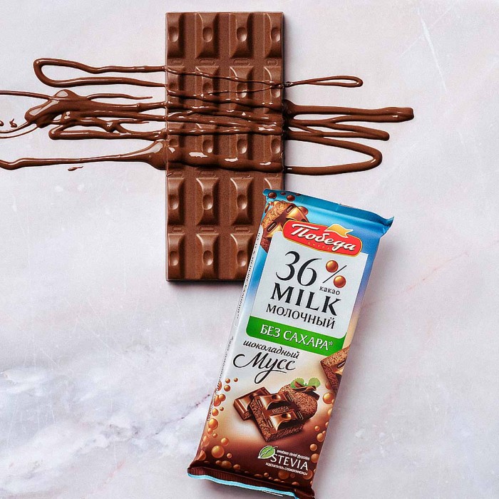 Шоколад Победа молочный пористый шоколадный мусс 65гр м/у