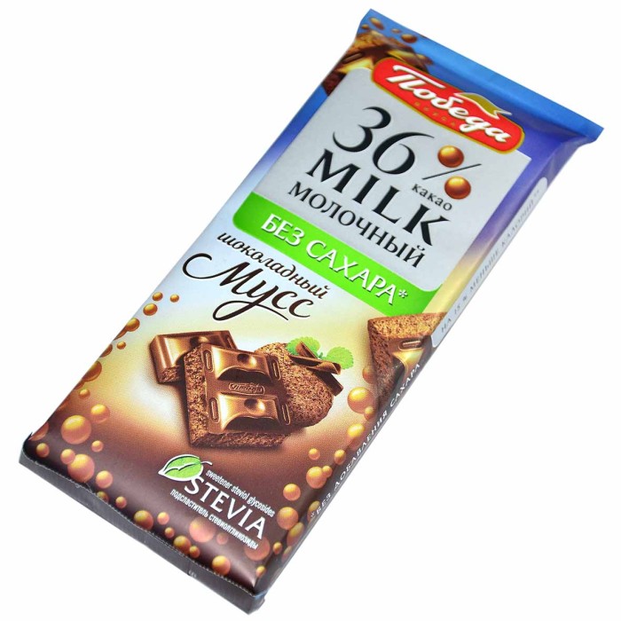 Шоколад Победа молочный пористый шоколадный мусс 65гр м/у