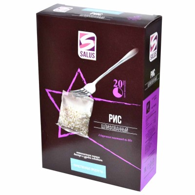 Крупа рис Salus шлифованный 400гр к/у