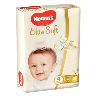 Подгузники Huggies Elite Soft 4 Mega (8-14кг) 66шт м/у