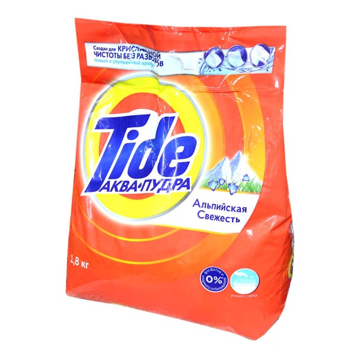 Порошок для стирки Tide Альпийская свежесть ручная 1,8кг м/у