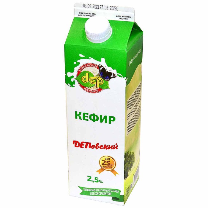 Кефир dep ДЕПовский 2,5% 1л т/п