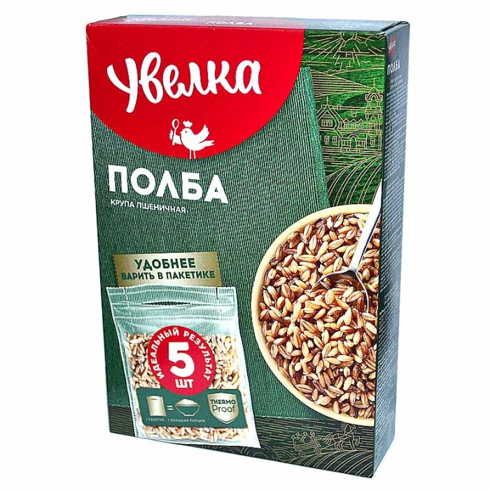 Крупа пшеничная Увелка полба 5*80гр к/у