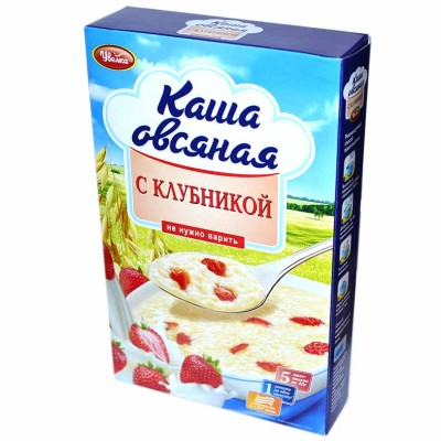 Каша овсяная Увелка с клубникой 5*40гр к/у