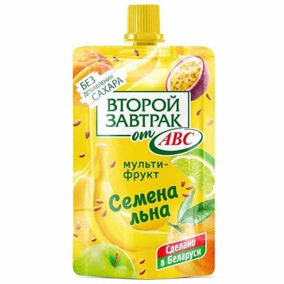 Десерт АВС Второй Завтрак Мультифрукт,семена льна 200гр д/п