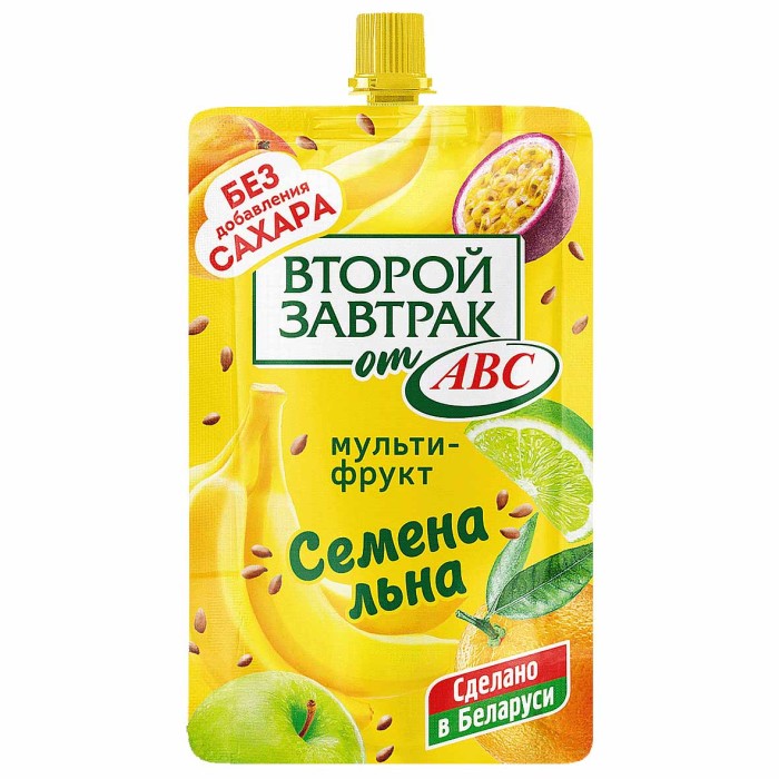 Десерт АВС Второй Завтрак Мультифрукт,семена льна 200гр д/п