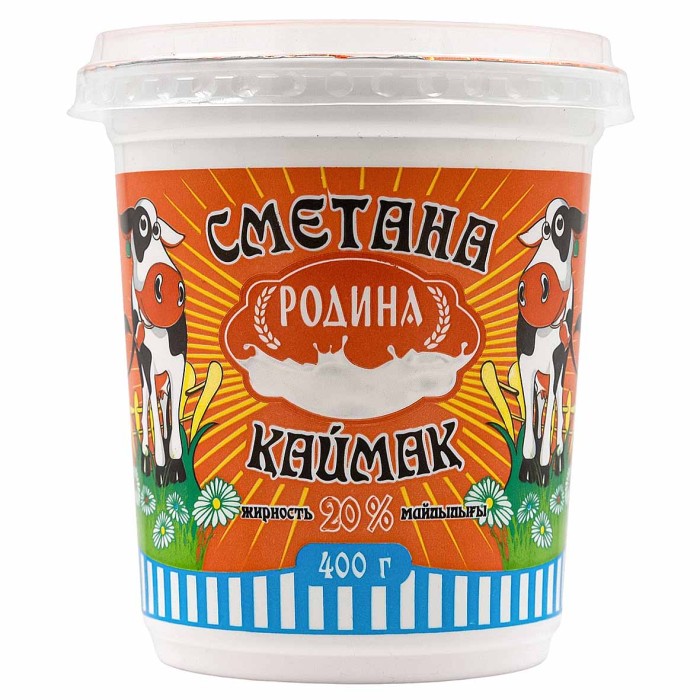 Сметана Родина 20% 400гр пэт