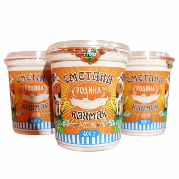 Сметана Родина 20% 400гр пэт