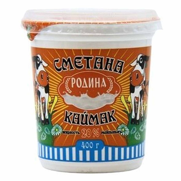 Сметана Родина 20% 400гр пэт