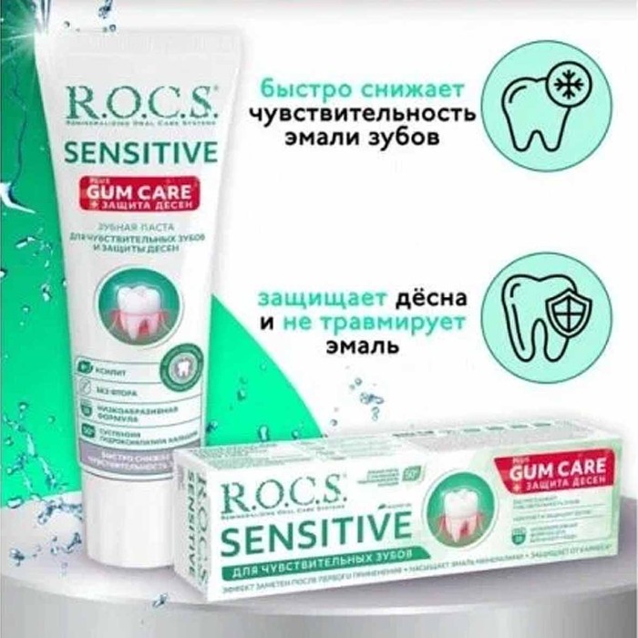 Паста зубная R.O.C.S Sensetive Plus Gum Care 94гр к/у