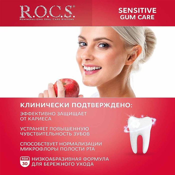 Паста зубная R.O.C.S Sensetive Plus Gum Care 94гр к/у