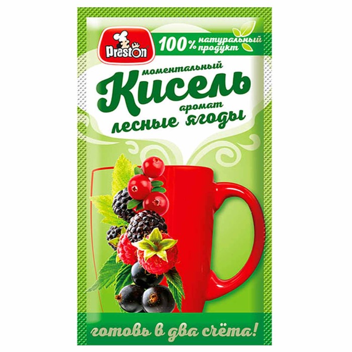 Кисель Preston аромат лесных ягод 30г м/у